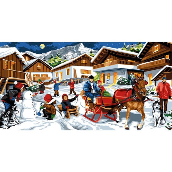 Canevas SEG Spel i Byggd av Trä 65 x 120 cm