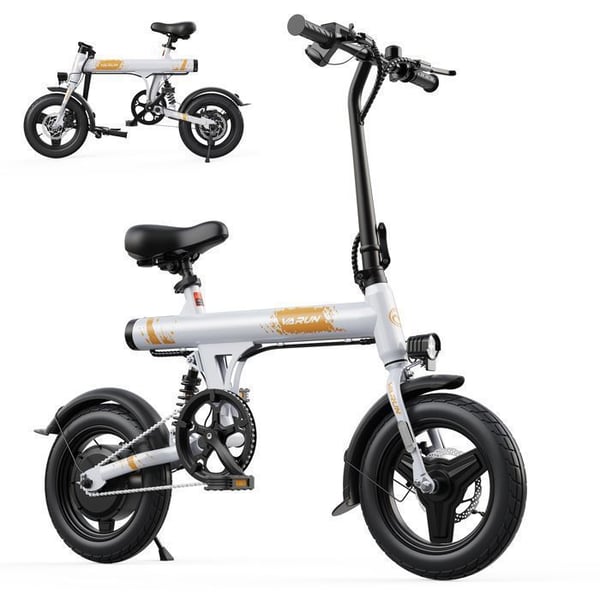 VARUN C14-1 Elcykel för vuxna Motor 250W Batteri 36V 7.8AH Elcykel, Däck 14" Stadsecykel