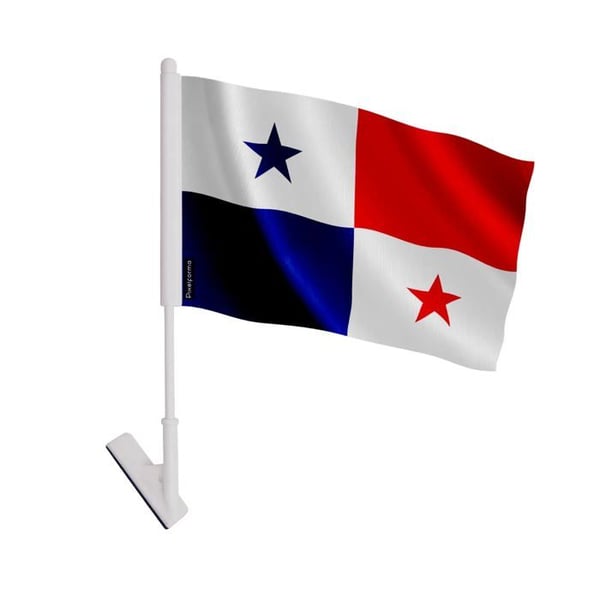 Sydd självhäftande flagga Panama – 14 x 21 cm – Flexibel polyester – Lätt att klistra – 1 styck – Pixelforma