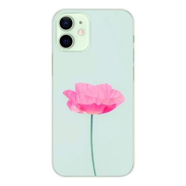 Tryckt silikonfodral som är kompatibelt med iPhone 12 Mini Rose Flower