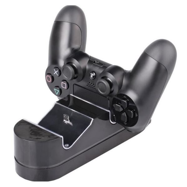 Go4U USB Laddningsstation Dubbel laddare för PS4-kontroll Playstation-spelkonsol med kabel