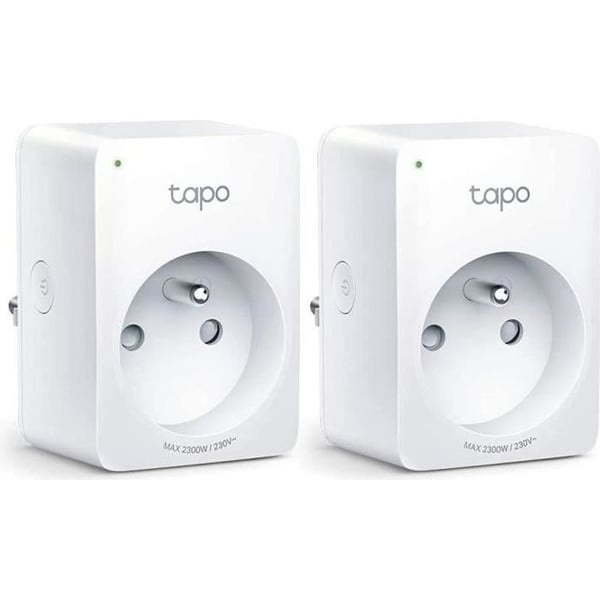 TP-Link Tapo WiFi Smart Stik, kompatibel med Alexa og Google Home, Stemmestyring, Fjernkontrol, Tapo P100 (2-pak)
