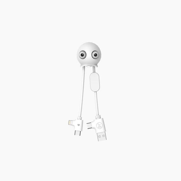 Multi-kontaktskabel - XOOPAR - Jelly Funny - USB-C, Lightning - Kompatibel med smartphones - 2 års garanti