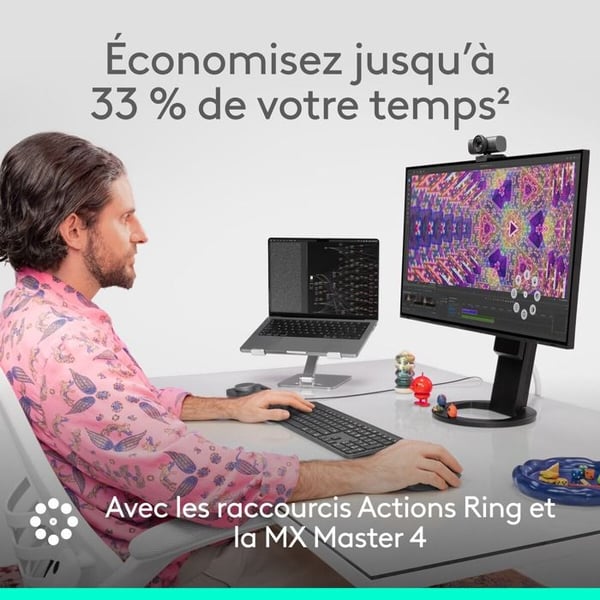 Logitech trådlös mus MX Master 4 Ljusgrå