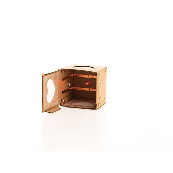 Whadda Bricolage Box Tape-o-Tronics, kreativa DIY-projekt med kartong och LED-lampor, valfri lödning, perfekt för hobbysnickare.