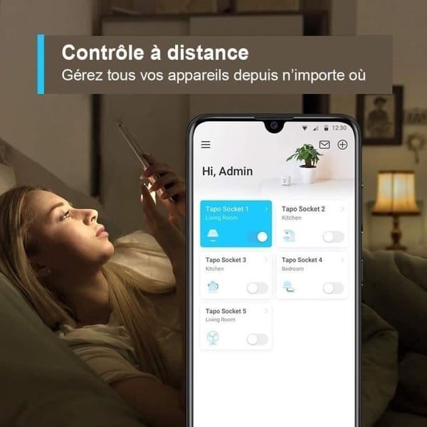 TP-Link Tapo WiFi Smart Stik, kompatibel med Alexa og Google Home, Stemmestyring, Fjernkontrol, Tapo P100 (2-pak)