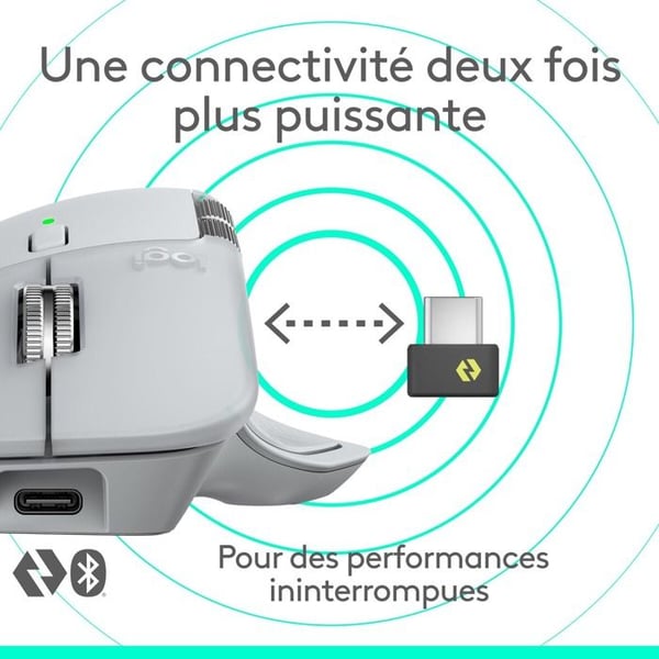 Logitech trådlös mus MX Master 4 Ljusgrå