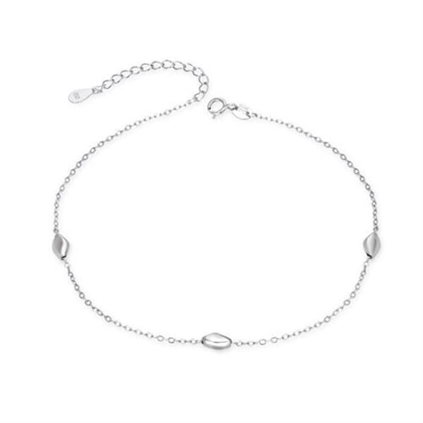 Fotkedja - AGATO - AGN51/27 - Rhoderad silver - Justerbar längd 23-27 cm - 3 dekorationer