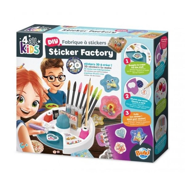 Kreativt spel - BUKI FRANCE - Klistermärkesfabrik - 20 personliga 3D-klistermärken - 6+ - 28x24x7 cm