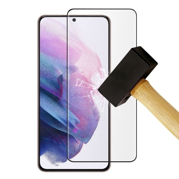1001Coques - Film av härdat glas 4D heltäckande kompatibel med Samsung Galaxy S21 - Kant till kant