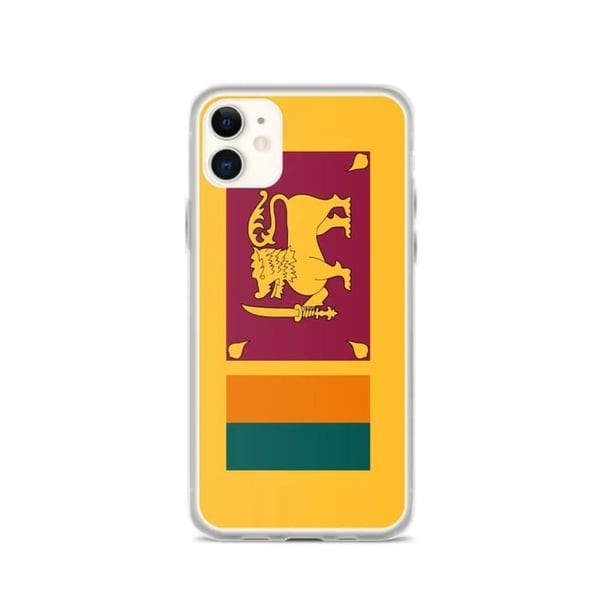 Mobilskal – Sri Lankas flagga – Kompatibel med iPhone 11 – Mjuk fodral – Slitstark och stöttålig – Silikon – Pixelforma