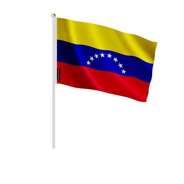 Mini Flagga från Venezuela – 30 x 45 cm – Att Hålla i Hand – Polyester – 1 styck – Pixelforma