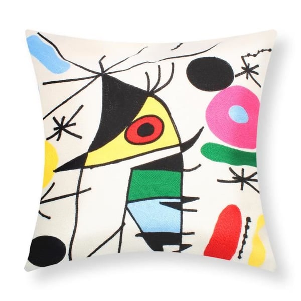 Kuddöverdrag - AVIZAR - Art Olina - 45x45 cm - Mångfärgad - Broderade