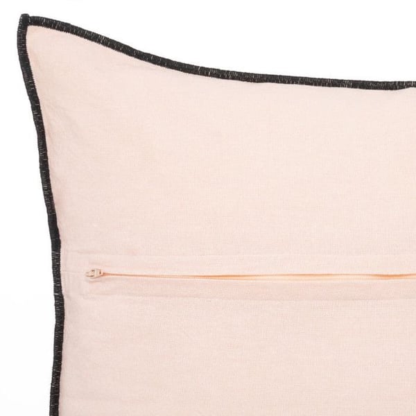 Coussin Coton et Lin déhoussable "Linah" 45 x 45 cm Atmosphera - Linah Rosa
