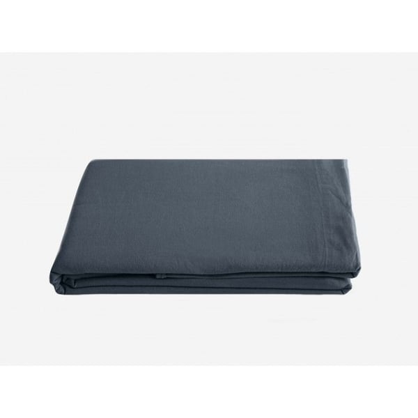 Palace 100% tvättad färgad bomull platt lakan, 63 trådar/cm² South Wind - Palace Granit - 270 x 290 cm för King Size säng