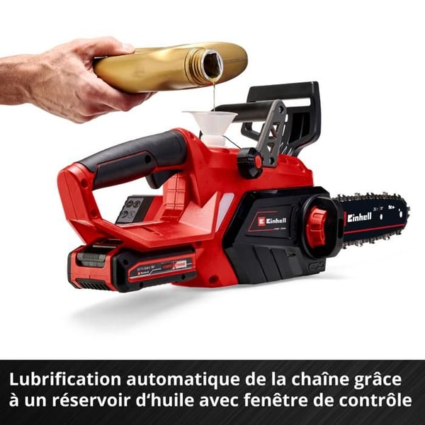 Einhell Träskog sågt som är trådlös GE-LC 18/25 Li Kit - PXC (18V, kapning 23 cm) Levereras med Batteri 3,0Ah och Laddare