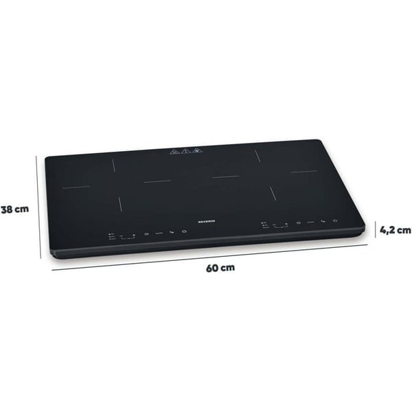 Bærbar induktionsplade - SEVERIN - 2 zoner - 60,0 x 38 x 4,2 cm - Sort - DK1033