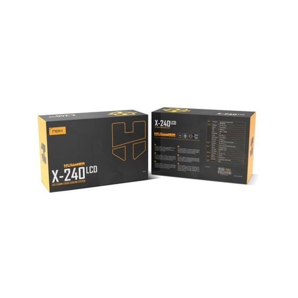 Nox Hummer X-240 LCD Kit Vattenkylning 240mm Svart