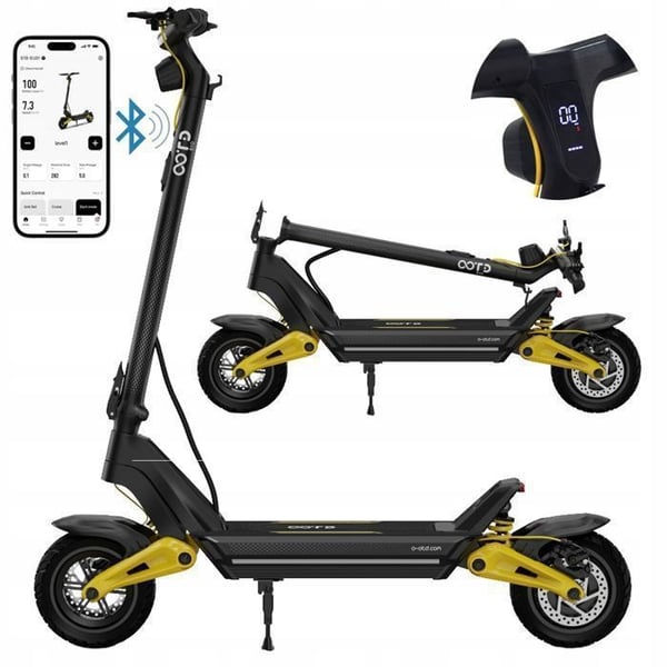 OOTD S10 - Sammenklappelig Elektrisk Scooter - Motor 1400W - 48V 20AH - Rækkevidde 70KM - 55KM/H - 10'' Dæk - APP E-Scooter