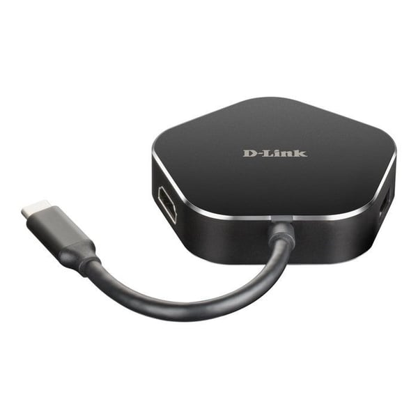 USB-C-hubb - D-Link - DUB-M420 - 4-i-1 - HDMI 4K - Laddning 60W - 4 portar