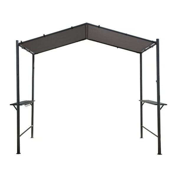 Pergola grilltak - UV- och rostskyddad metall - Antracit - 277x149x232 cm