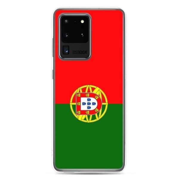 Mobilskal – Portugals flagga – Kompatibel med Samsung Galaxy S20 Plus – Mjuk fodral – Slitstark och stöttålig – Pixelforma