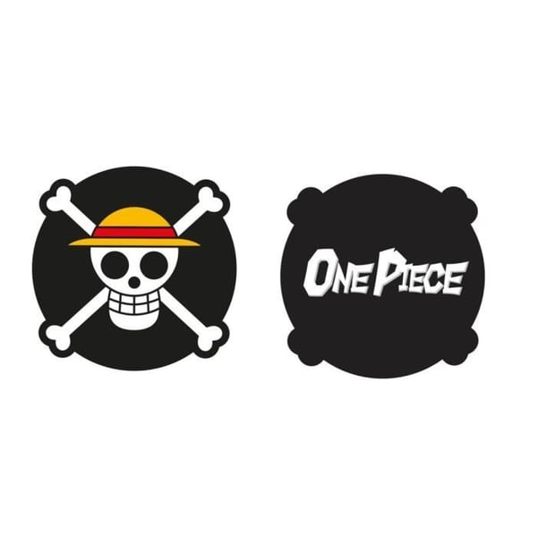 3D-kudde - One Piece - 35 cm - Svart - Rund - Barn