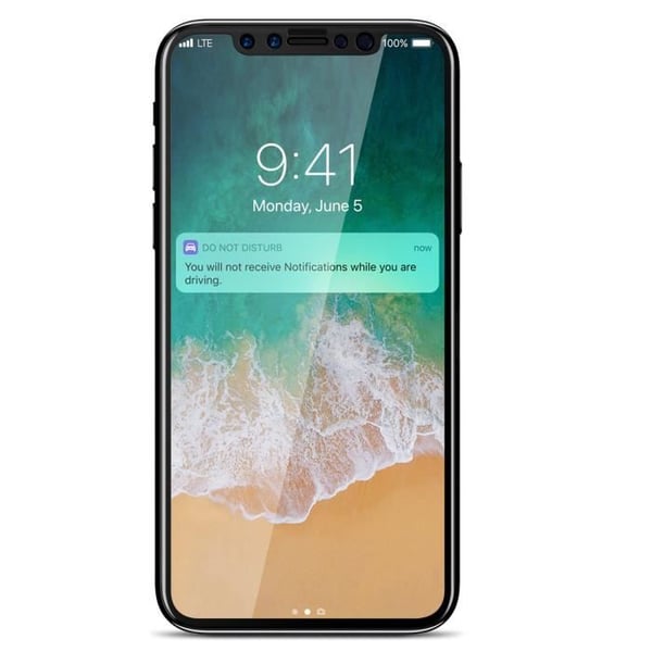 Skyddsfilm - AVIZAR - iPhone X / XS - Härdat glas - Ultrabeständig - 3D-effekt