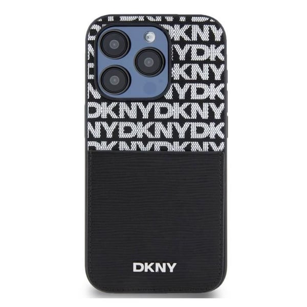 Bakskydd - DKNY - iPhone 15 Pro Max - Svart - Kortfodral - Optimalt Skydd
