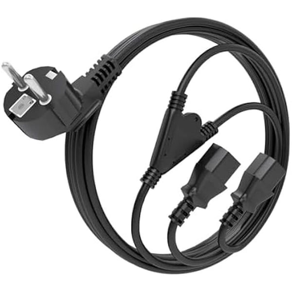 Processorströmkabel - AISENS - A132-0865 - 3,0 m - 100 % koppar - 1500 W max