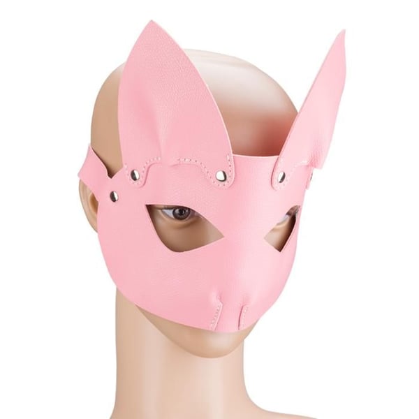 BDSM-maske i konstläder Naughty Fox - Rosa