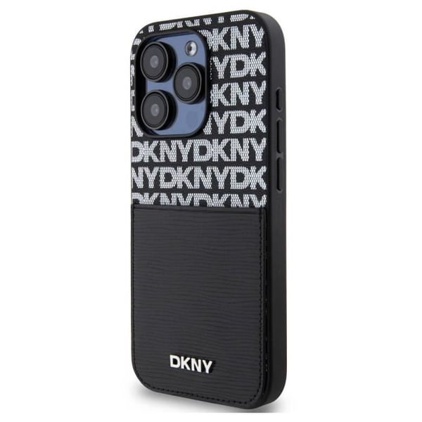 Bakskydd - DKNY - iPhone 15 Pro Max - Svart - Kortfodral - Optimalt Skydd