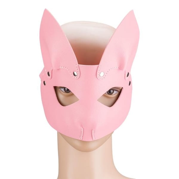 BDSM-maske i konstläder Naughty Fox - Rosa
