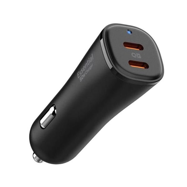 Biloplader - SPIGEN - ArcStation Essential EV502 - 2x USB-C PD - 50 W - Sort