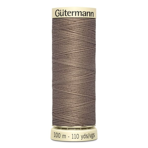 Set om 5 rullar 100m Tråd 100% polyester Gutermann Ref 788988 - Att 199 - varm taupe