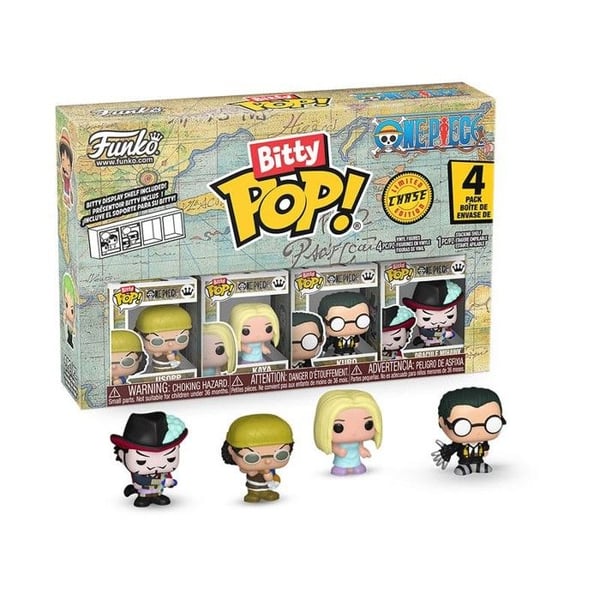 Funko - One Piece - Paket med 4 figurer Bitty POP! Usopp 2,5 cm