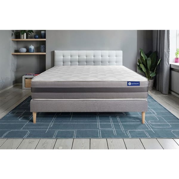 Sängset Madrass Sängbotten 140x190 cm - Grå Sängbotten (i kit) - Actilatex Relax