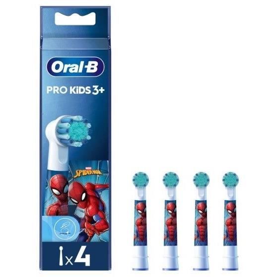 Brossettar x4 Spiderman, Marvel, Oral-B Pro Kids 3+, Reservpaket, För barn