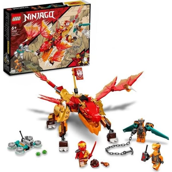 LEGO Ninjago 71762 Kai's Fire Dragon - Evolution, Ninja Toy, Fighter Minifigures, Ages 6