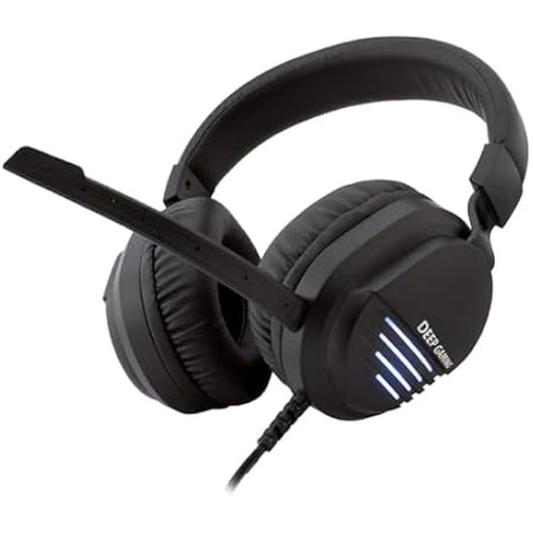 DeepGaming X-Wing 2 Pack 4 i 1 Gaming QWERTY membrantangentbord med bakgrundsbelyst Ñ, 7200 DPI RGB optisk mus, hörlurar med