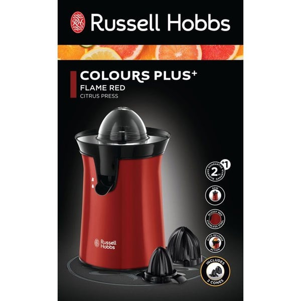 Citruspress - RUSSELL HOBBS - Colours+ - 60 W - Röd / Svart