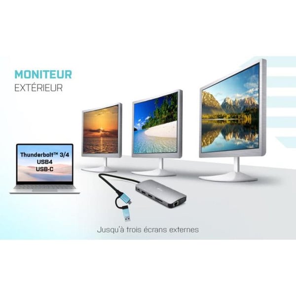 i-Tec CANANOTDOCKPD USB Hub Sølv