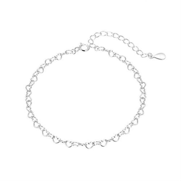 Armband - AGATO - AGN54/27 - Sterlingsilver - Justerbar längd 23 cm - Hjärtan i silver