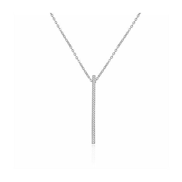 Elegant silver necklace for women AGT-N037W