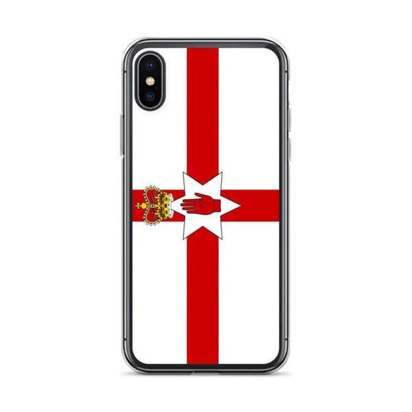 Telefonfodral – Nordirlandsflagga – Kompatibel med iPhone X – Flexibelt hölje – Slitstarkt och stötresistent - Silikon - Pixelforma