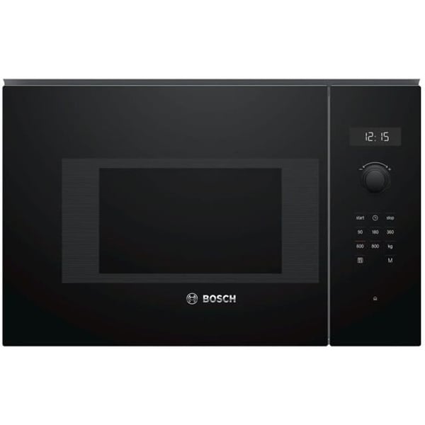 Bosch-serien | 6 BFL524MB0 Inbyggd enkelfunktions mikrovågsugn 20 liter 800 Watt vulkansvart