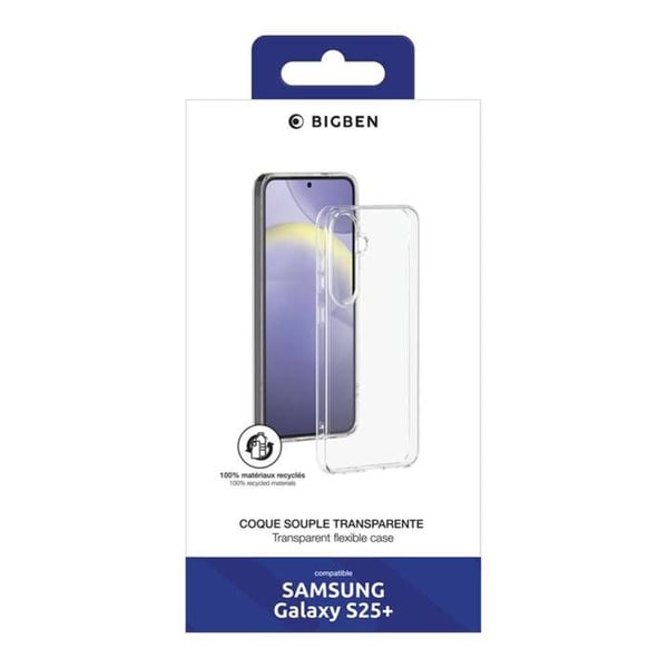 Skyddsskal - BigBen - Samsung Galaxy S25 Plus - Mjuk - Transparent - Stöttålig