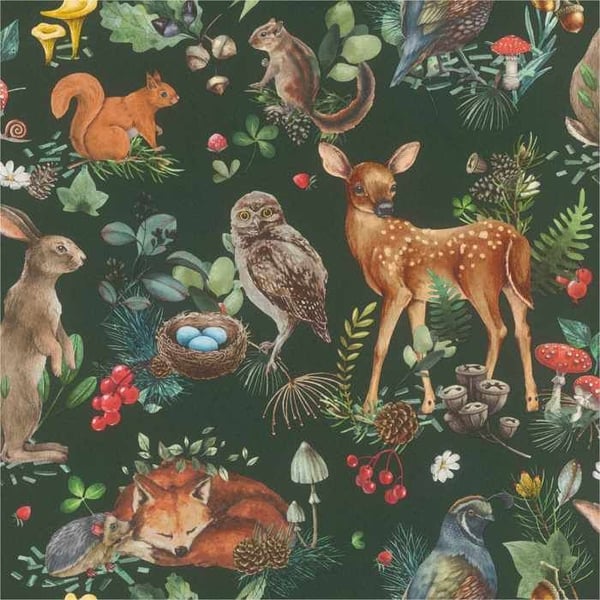 papper non-woven 300338 tapet barnrum 53 x 1005 cm Rasch Kids World brun grön