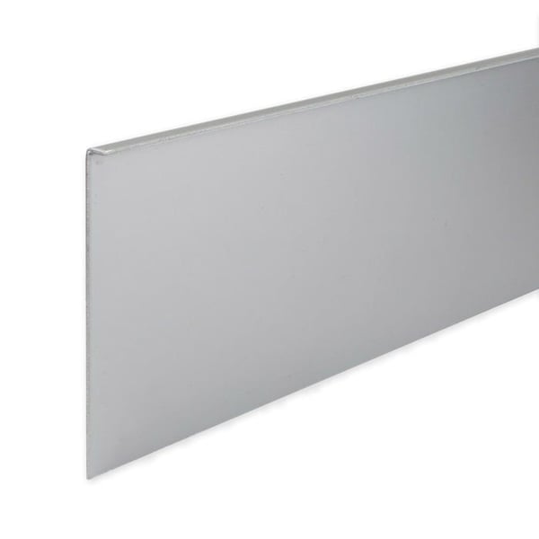 PROVISTON Klisterlist H 100 mm l 6 mm L 2500 mm anodiserad silveraluminium att skruva fast