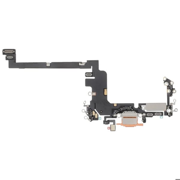 USB-C laddningskontakt för iPhone 17 Pro med inbyggd mikrofon orange